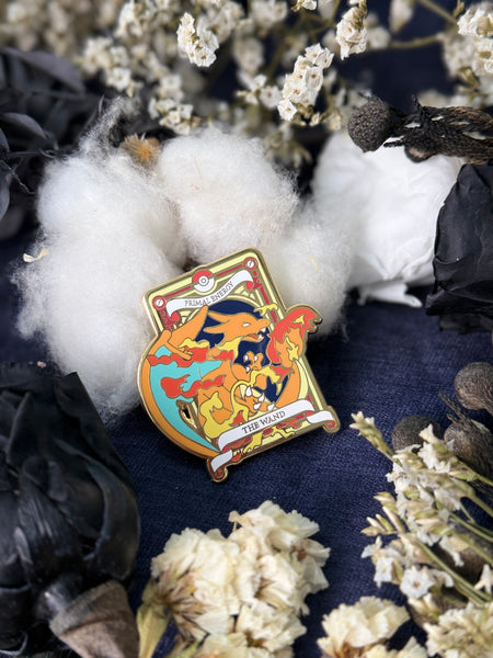 Pokemon Tarot Minor Wand Suite Enamel Pin