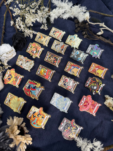 Pokemon Tarot Minor Wand Suite Enamel Pin