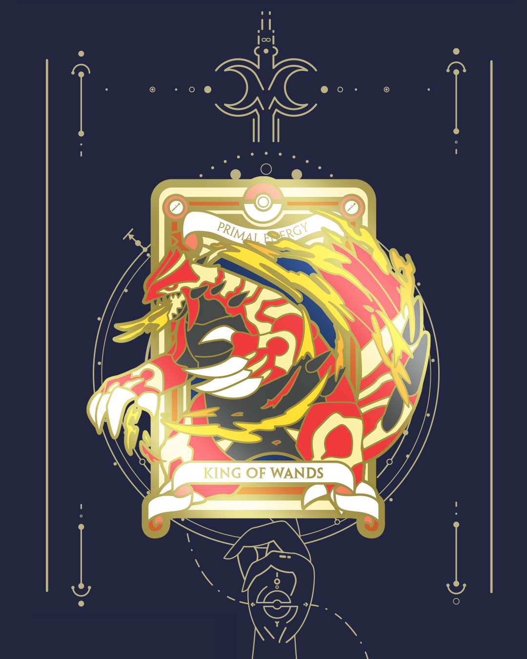Pre-Order Pokemon Tarot Minor Wand Suite Acrylic Keychain