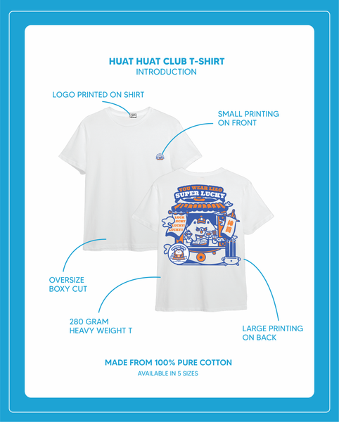 Original Design Clover&Taupok - Huat Huat Club T Shirt