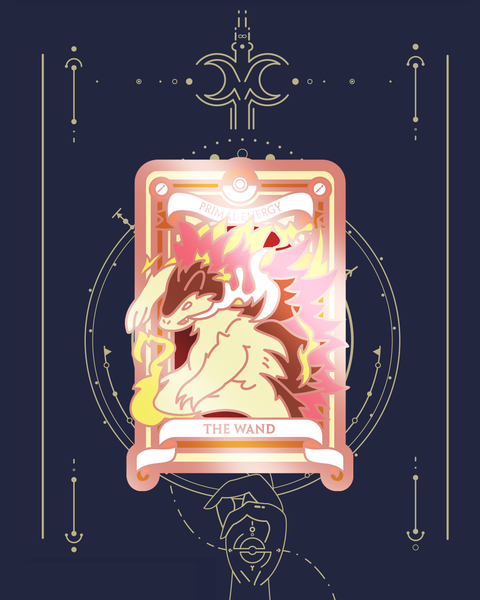 Pre-Order Pokemon Tarot Minor Wand Suite Acrylic Keychain