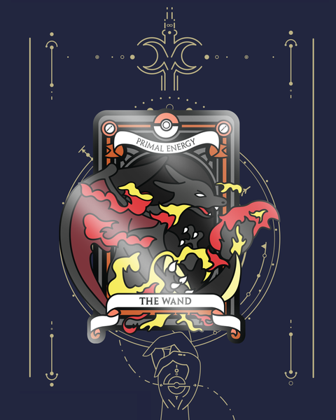 Pre-Order Pokemon Tarot Minor Wand Suite Acrylic Keychain