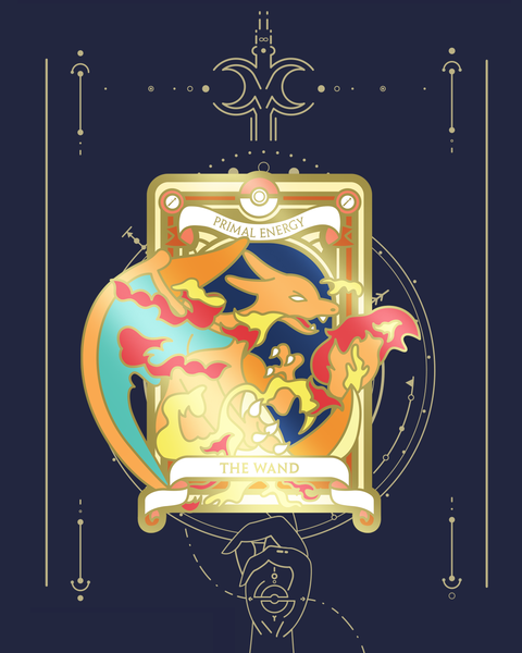 Pre-Order Pokemon Tarot Minor Wand Suite Acrylic Keychain