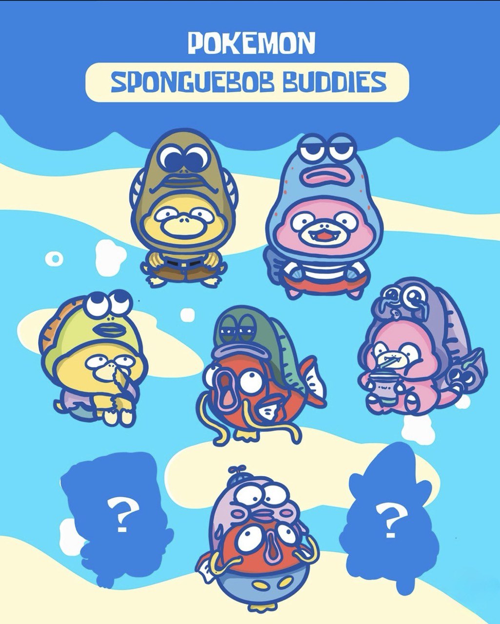 Spongebob x Pokemon Acrylic Keychain Blindpack