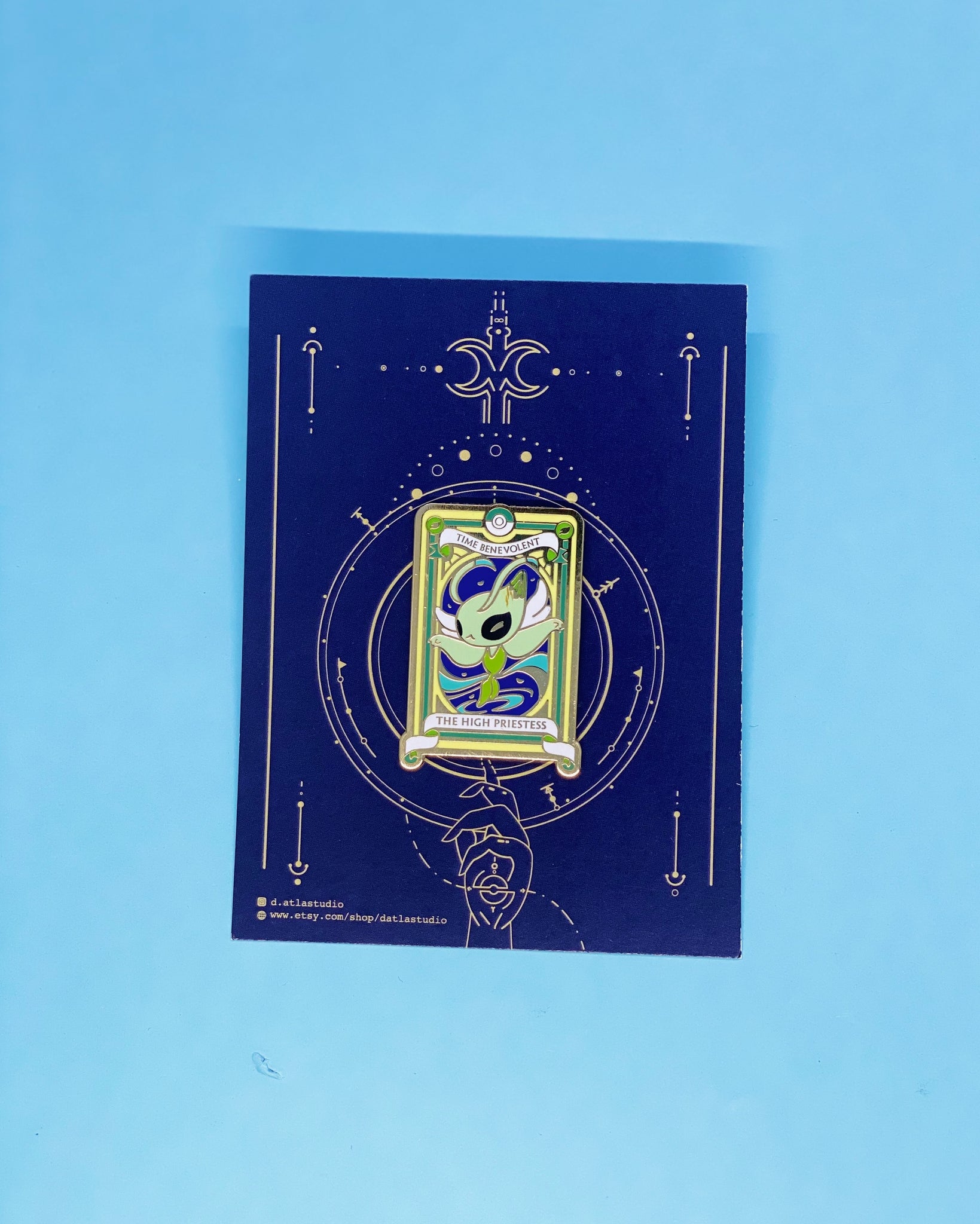 Tarot Card (The Priest) Celebi Enamel Pin