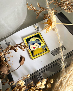 Famous Painting - Girl with the Pearl Earring (Snorlax) 3D Enamel Pin