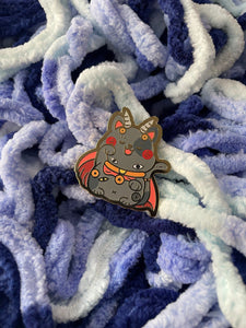 Halloween Fortune cat Meowcifer Enamel Pin