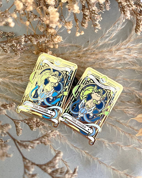 Tarot Card Minor (TheSword) Leafeon/Glaceon Enamel Pin